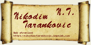 Nikodim Taranković vizit kartica